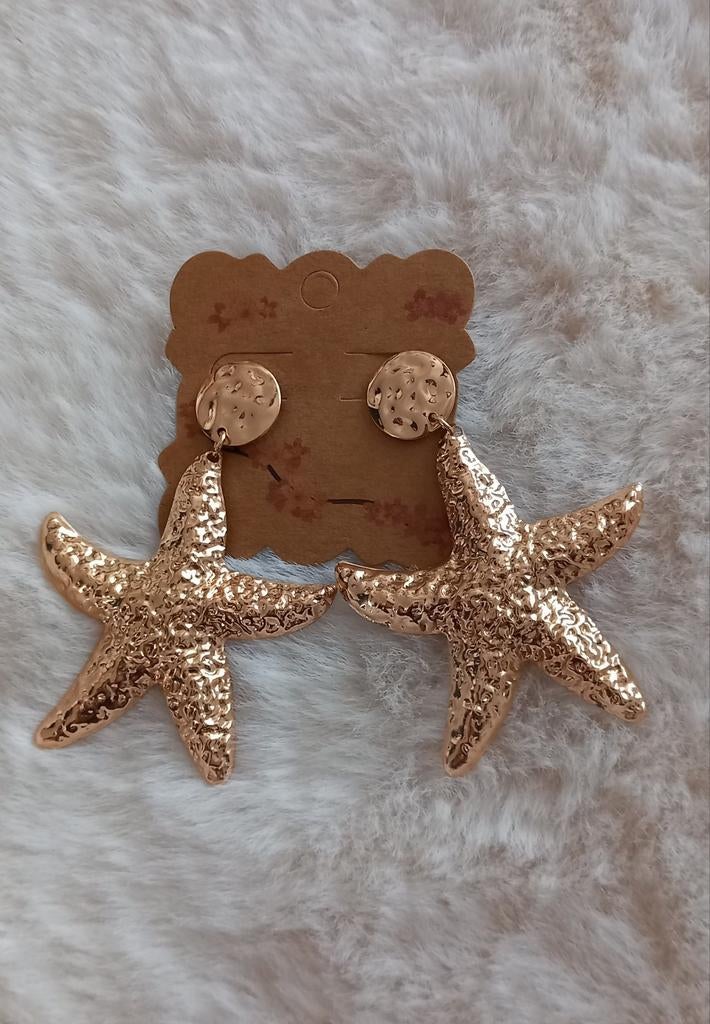 Luxe zeester oorbellen, Overige materialen, Hangers, Nieuw, Ophalen of Verzenden