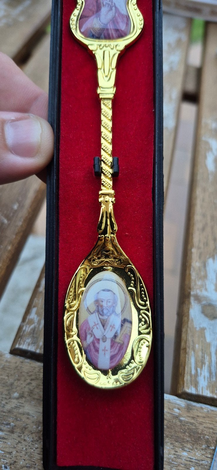 Sinterklaas Sint Nicolaas lepel verguld., Verzamelen, Harry Potter, Ophalen of Verzenden, Nieuw, Gebruiksvoorwerp
