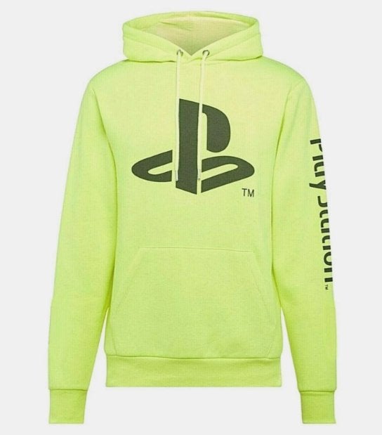 Playstation hoodie - fluoriscerend geel - maat M, Maat 48/50 (M), Geel, Ophalen of Verzenden, Gedragen
