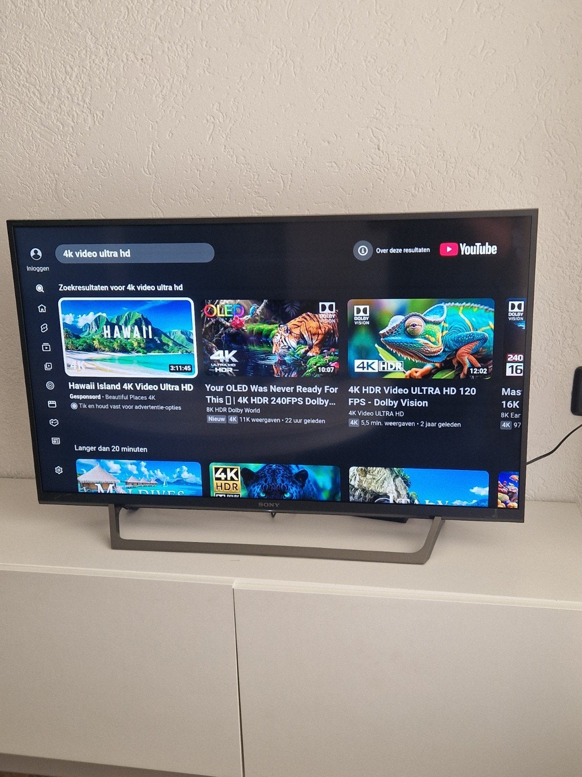 SONY SMART TV 40 INCH WIFI APPS NETFLIX YOUTUBE, 50 Hz, Ophalen of Verzenden, Zo goed als nieuw, Sony