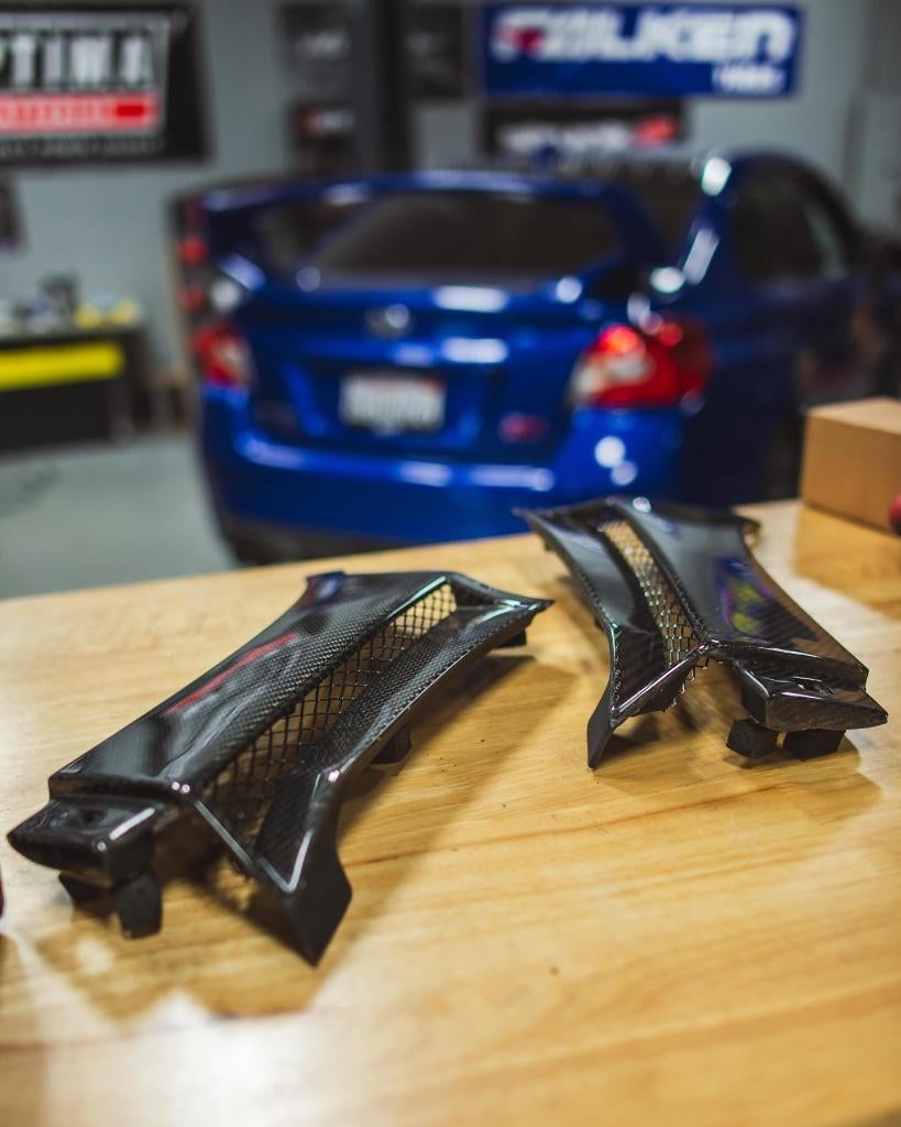 Seibon Carbon Fender Caps - Subaru Impreza WRX + STI 08-14, Ophalen of Verzenden