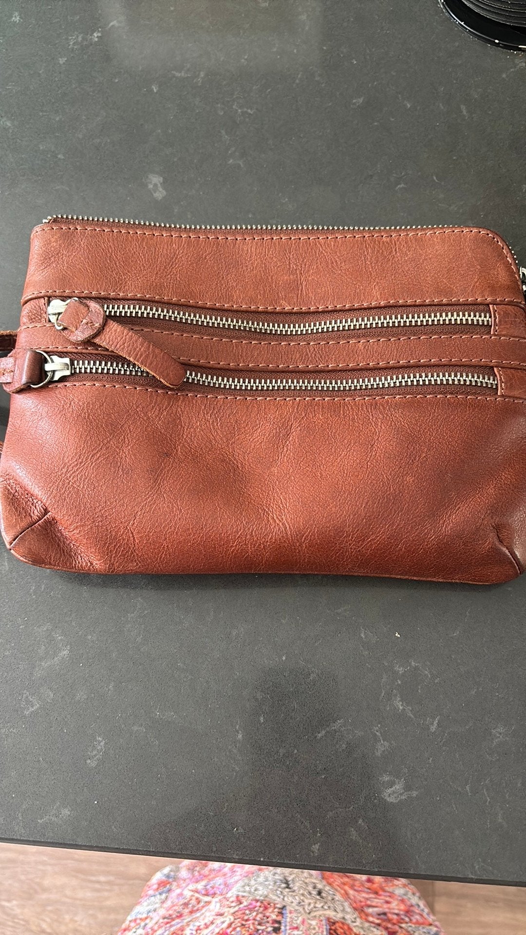 Cowboysbag leren crossbody tasje, Overige merken, Gebruikt, Bruin, Ophalen of Verzenden