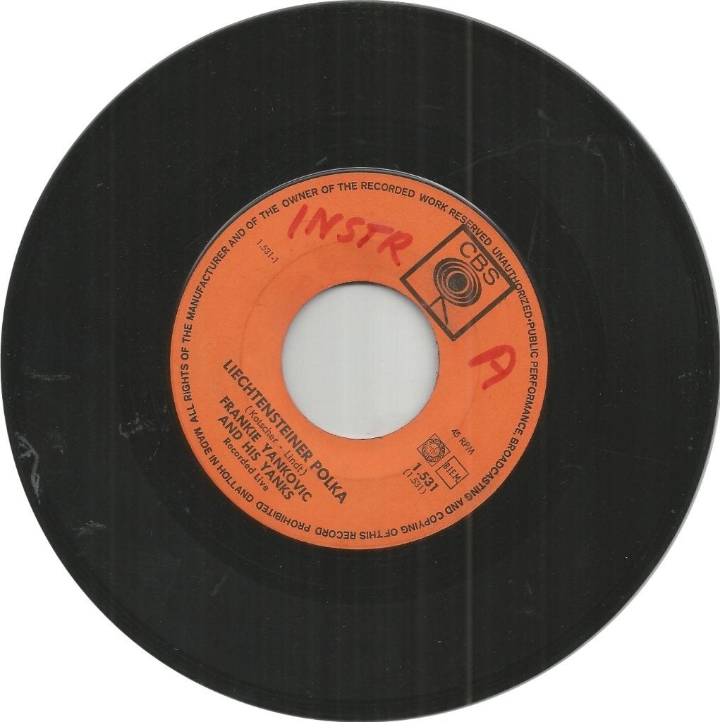 VERKOCHT Frankie Yankovic And Yanks – Liechtensteiner Polka, Cd's en Dvd's, Vinyl Singles, Originele persing, Ophalen of Verzenden