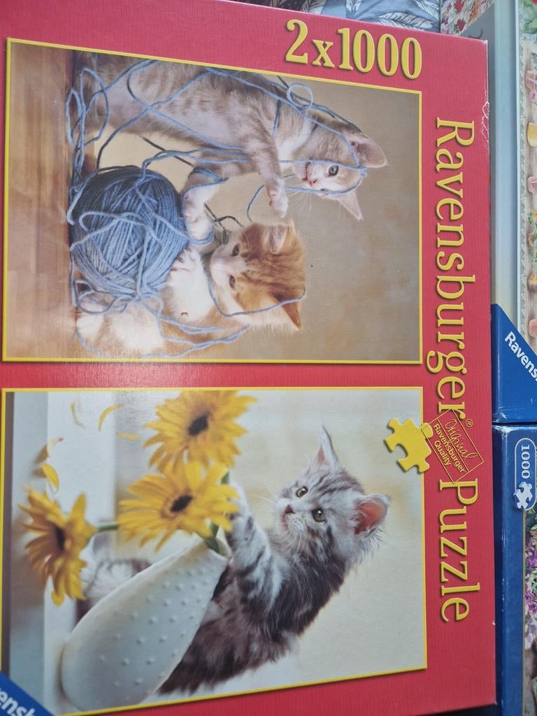 3 Ravensburger & Gibbons puzzels 1000 stukjes, Ophalen, 500 t/m 1500 stukjes, Gebruikt