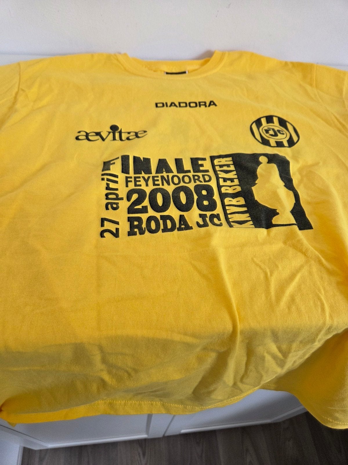 Feyenoord KNVB Beker Finale 2008 Shirt Diadora, Geel, Nieuw, Overige maten, Ophalen of Verzenden