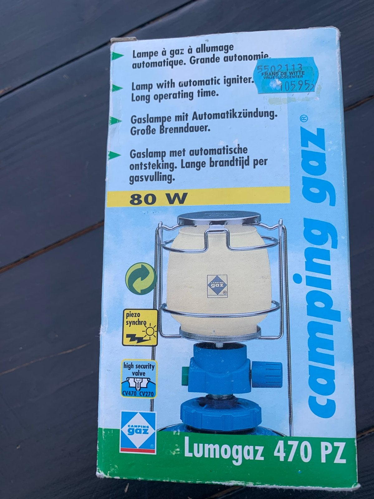Campingaz Lumogaz 470 PZ Gaslamp - Nieuw in doos, Ophalen, Nieuw