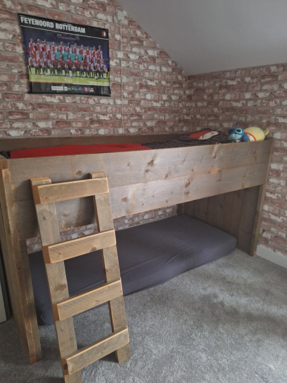 half hoogslaper, Ophalen, Gebruikt, 90 cm, Eenpersoons