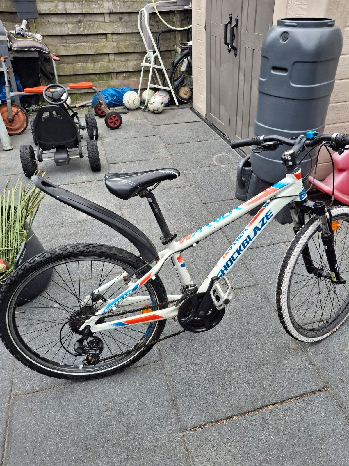 Shockblaze mountainbike 24 inch, Gebruikt, Velgrem, Versnellingen, Ophalen