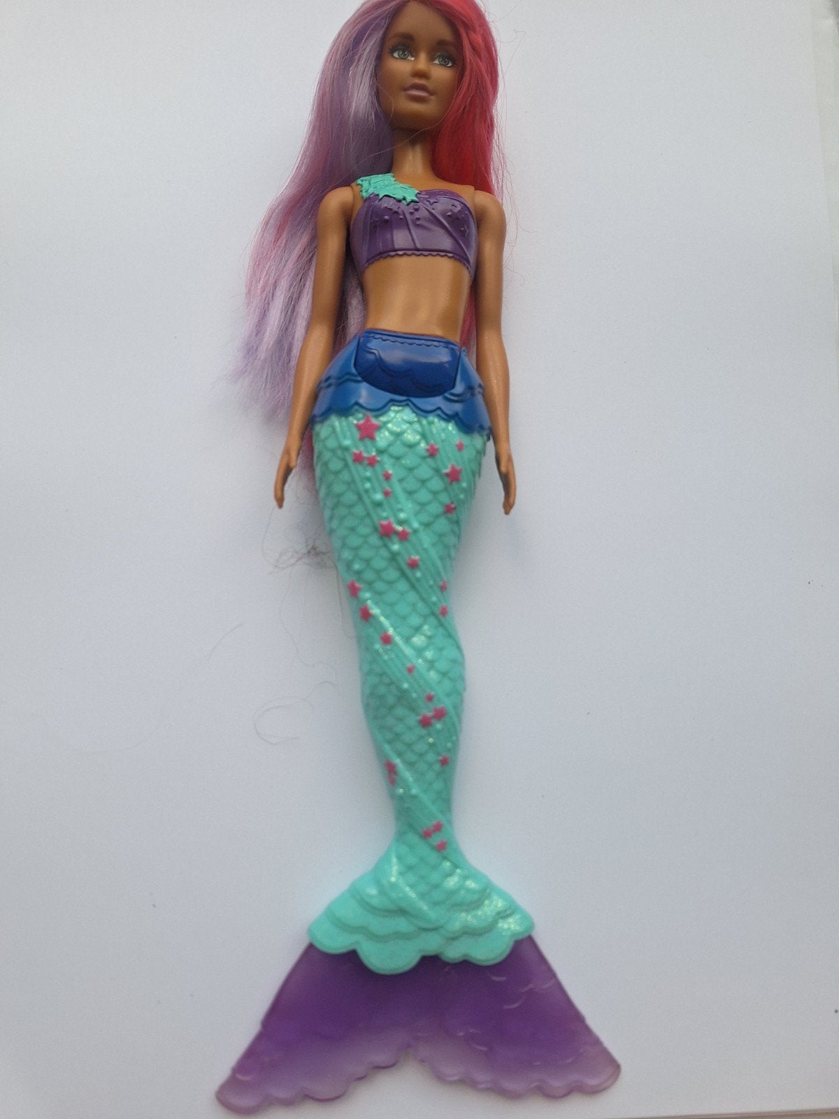 Barbie Zeemeermin Pop met Kleurrijk Haar, Kinderen en Baby's, Speelgoed | Poppen, Ophalen of Verzenden, Zo goed als nieuw, Barbie