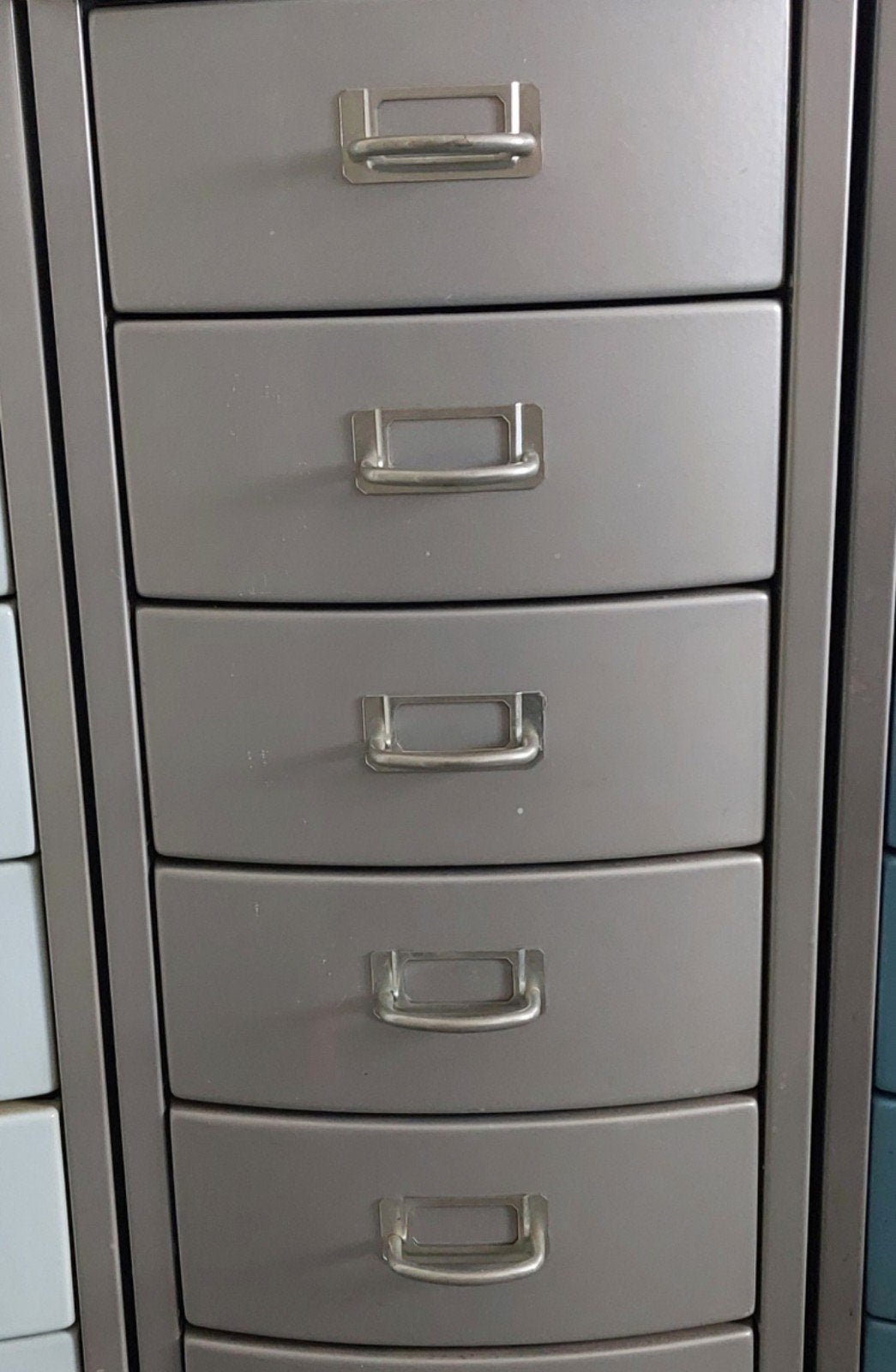 Grijs metalen kastje met 6 laden, Ophalen, Minder dan 50 cm, Gebruikt, 5 laden of meer