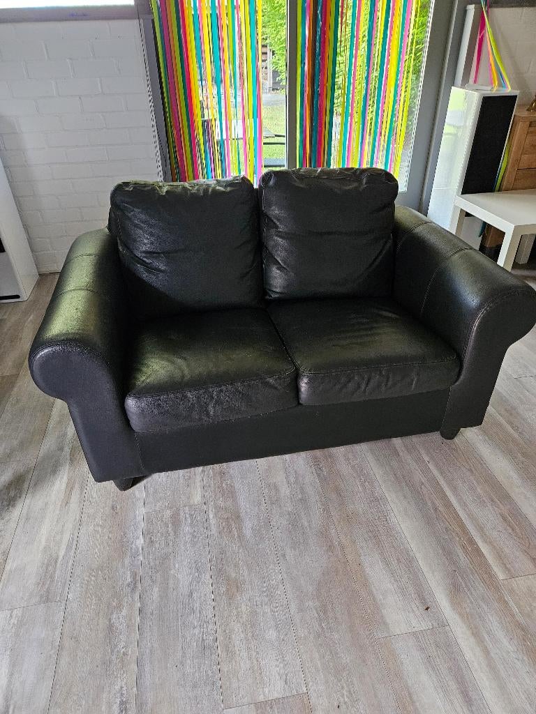 Bankstel zwart gratis, Ophalen, 150 tot 200 cm, Zo goed als nieuw, Rechte bank