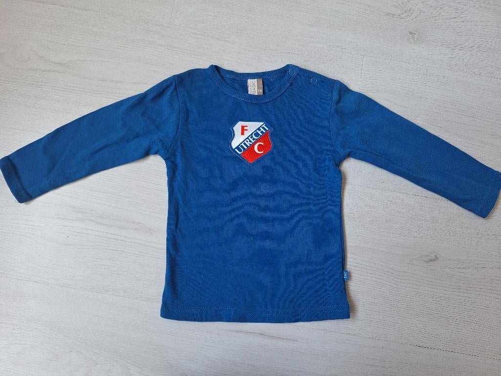 Blauw baby shirt van FC Utrecht, maat 74, Jongetje of Meisje, Ophalen of Verzenden, Zo goed als nieuw, FC Utrecht