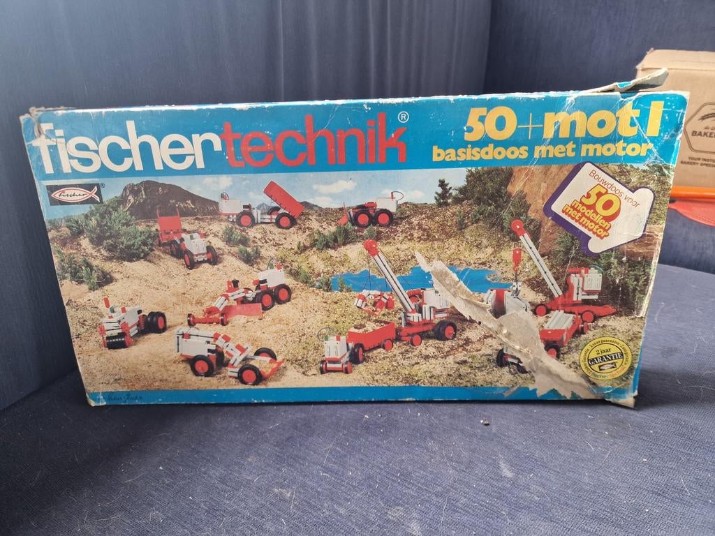 Fischertechnik 50+ motor basisdoos - Vintage Bouwset, Ophalen of Verzenden, Gebruikt, Overige merken