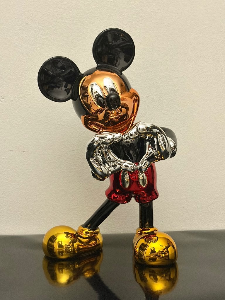 Mickey Mouse Love Chrome Nieuw, Ophalen of Verzenden, Mickey Mouse, Nieuw, Beeldje of Figuurtje