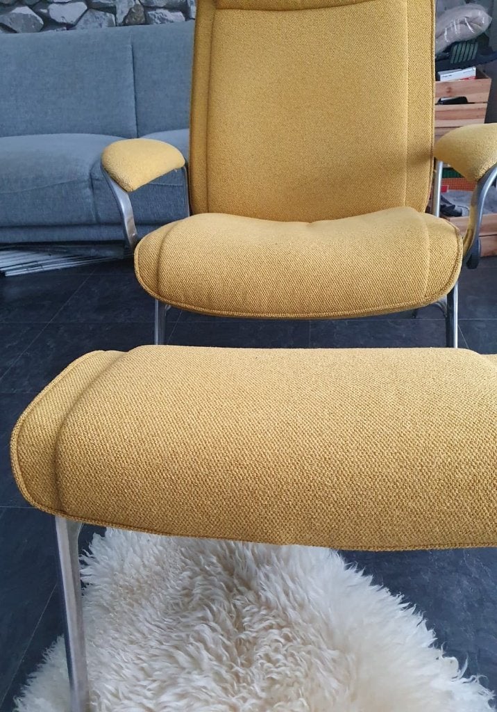 Moderne Stressless YOU James fauteuil met voetbank, Ophalen, Zo goed als nieuw, Stof, 50 tot 75 cm