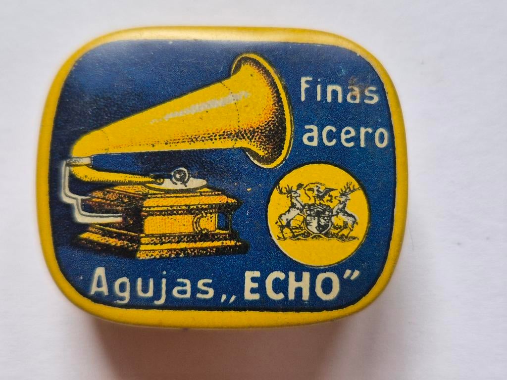 Grammofoon naalden blikje Agujas Echo, Verzamelen, Blikken, Ophalen of Verzenden, Gebruikt, Overige