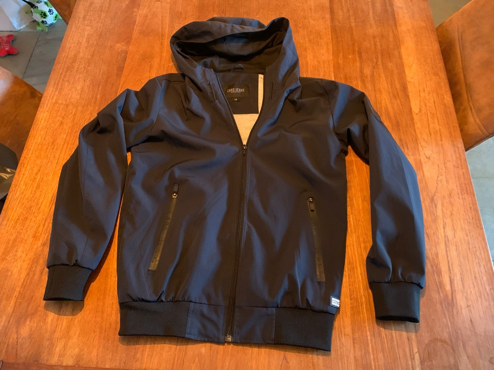 Cars Jeans Zwarte Jas Maat 14 / ca maat 176, Ophalen, Zo goed als nieuw, Jongen of Meisje