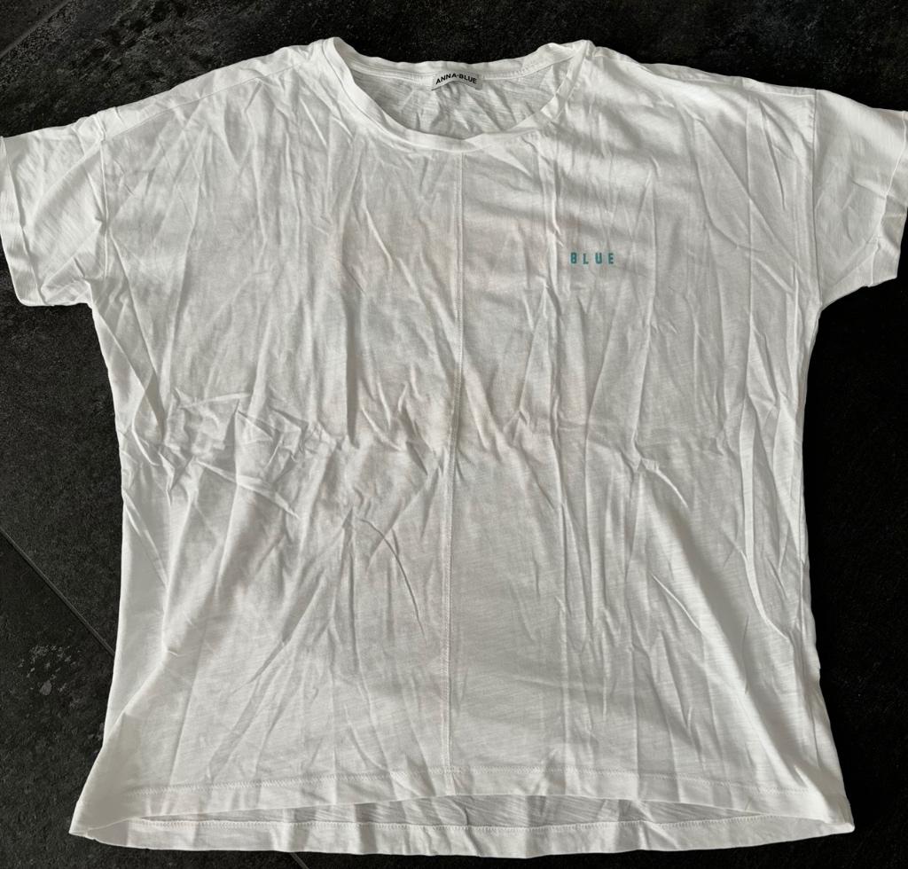 Anna van Toor T-shirt maat XL wit, Wit, Maat 42/44 (L), Zo goed als nieuw, Korte mouw