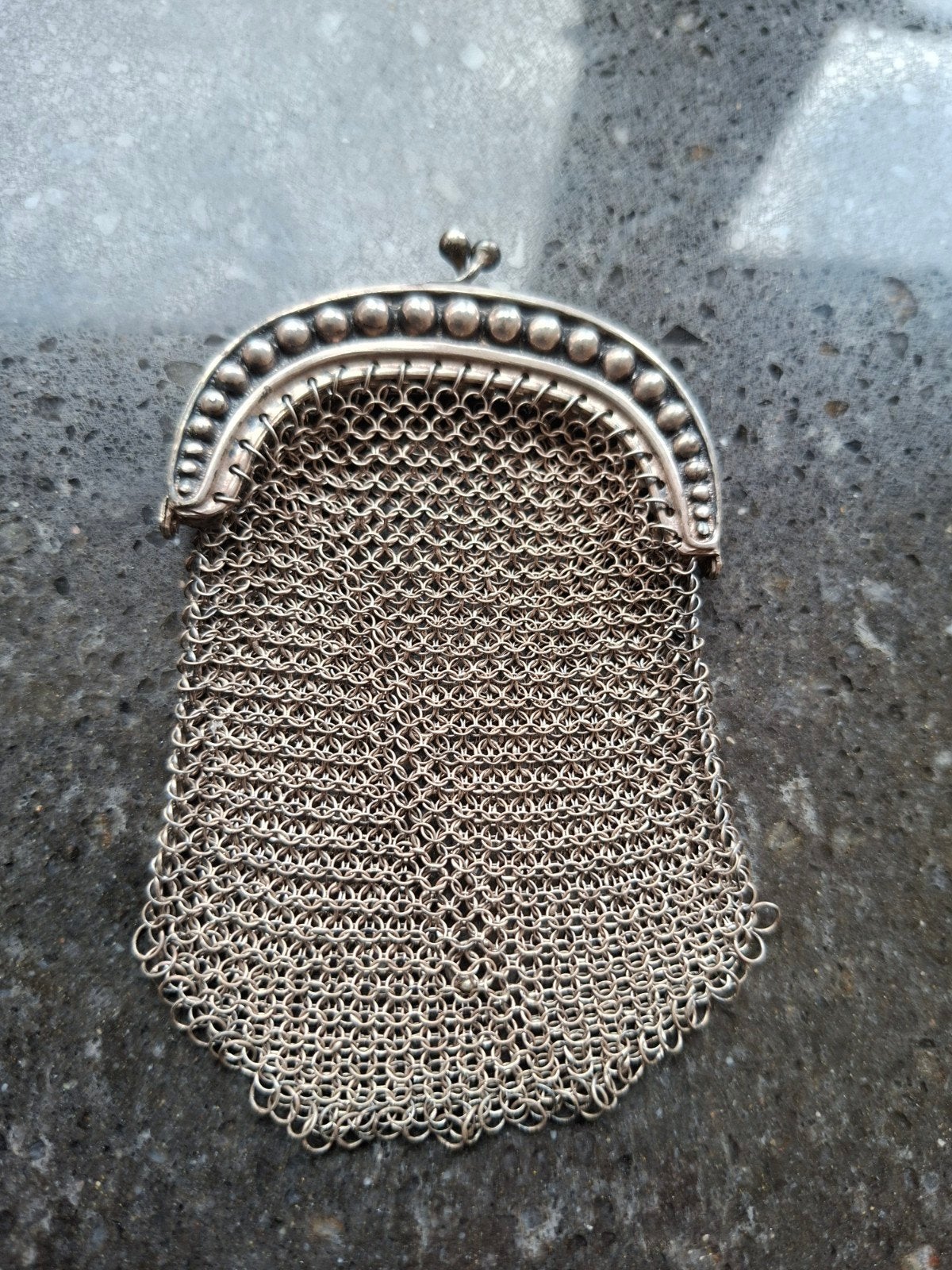 Antiek Zilveren Beursje - Schoonhoven maliënkolder  , Antiek en Kunst, Ophalen of Verzenden, Zilver