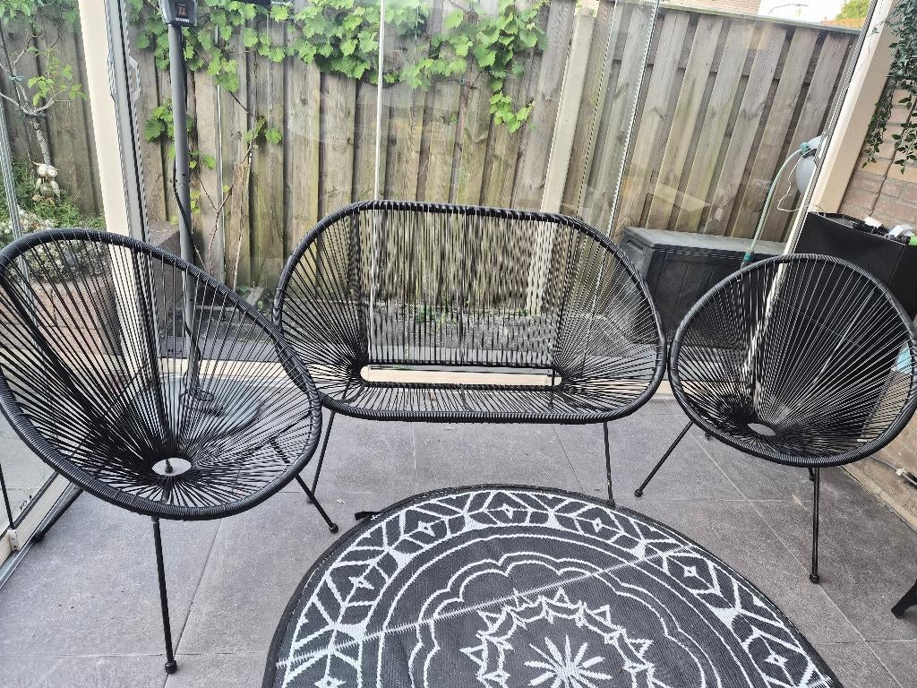 Tuinset draad, Tuin en Terras, Tuinsets en Loungesets, Ophalen, Gebruikt, Rotan, Loungeset