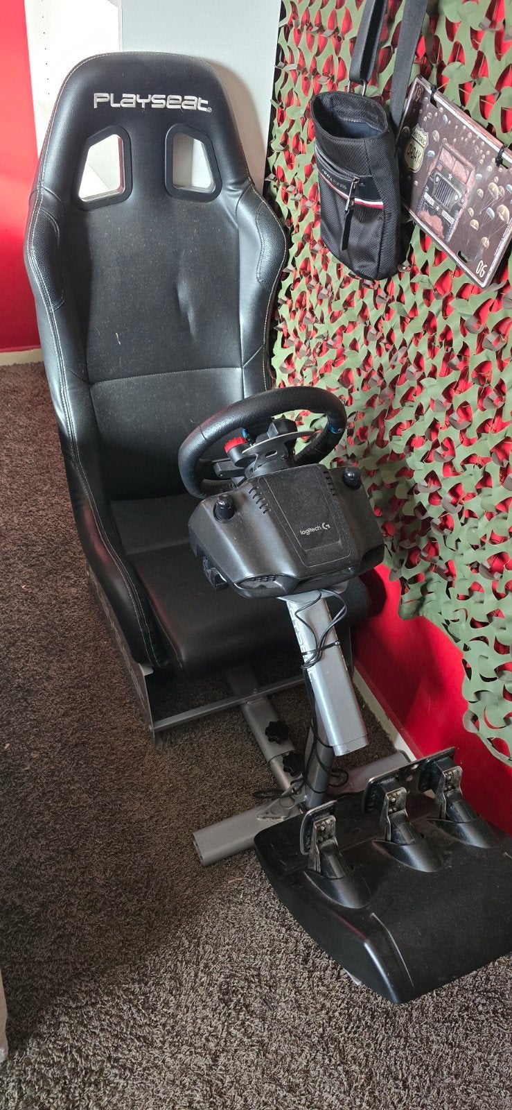 Logitech G29 racestuur met Playseat Evolution, Ophalen, Gebruikt, 1 speler, Racen en Vliegen