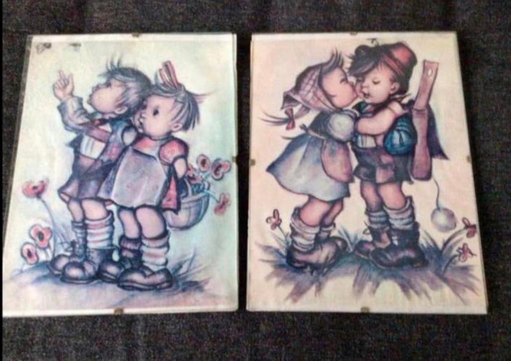 2 Kinder Kamerlijstjes 🌺Hummelprentjes🌞zie aktie versturen, Huis en Inrichting, Overige Huis en Inrichting, Zo goed als nieuw