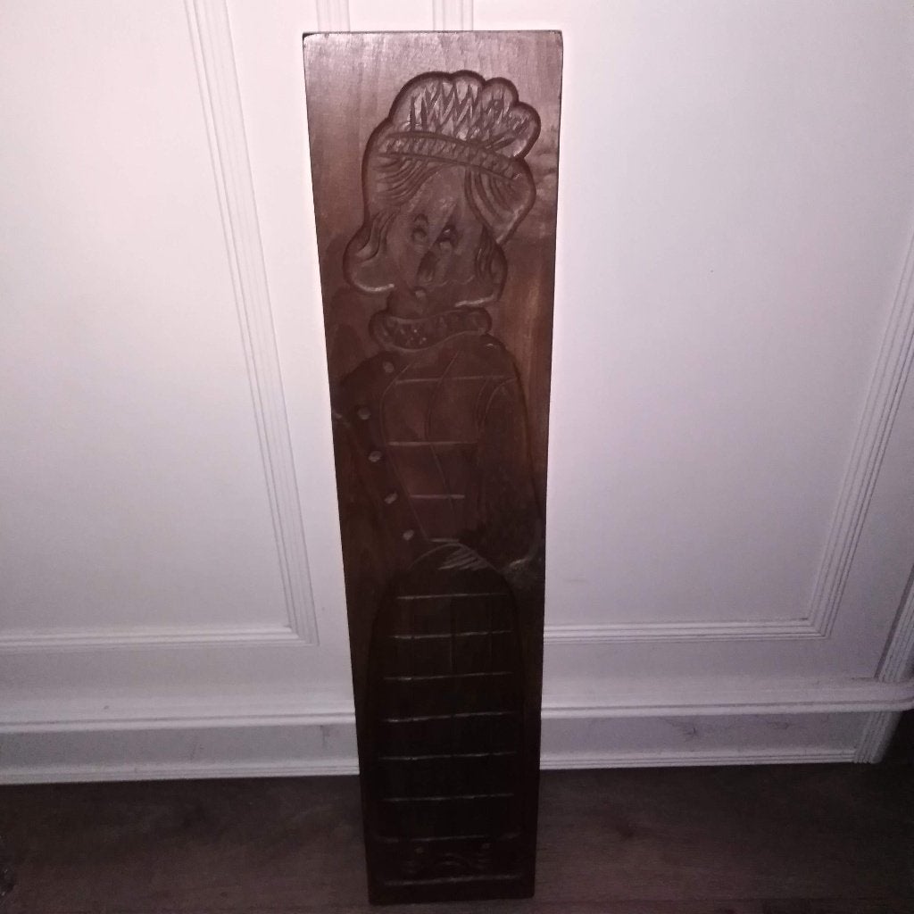 Speculaasplank vrouw 70 cm hoog, Ophalen, Gebruikt, 70 cm, 14 cm