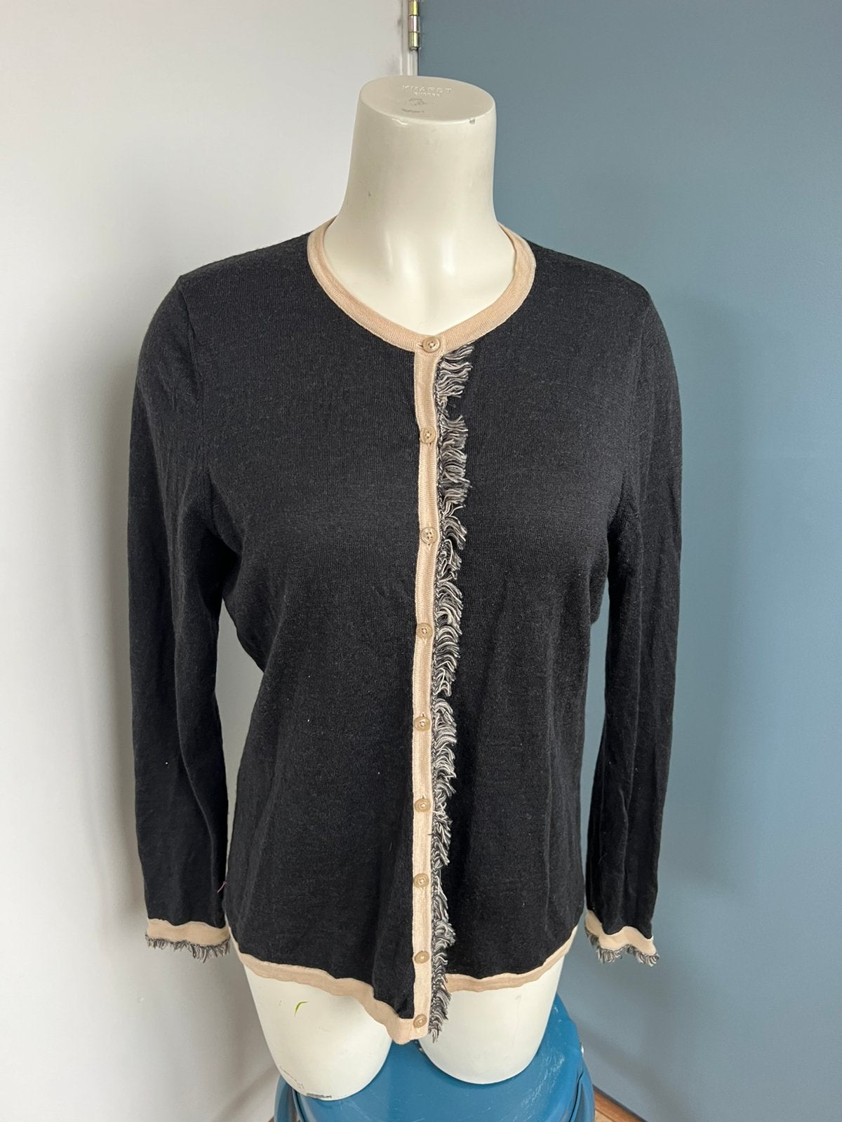 Basler antraciet zwart beige wol wollen dun vestje 40, Kleding | Dames, Maat 38/40 (M), Zwart, Ophalen of Verzenden, Zo goed als nieuw