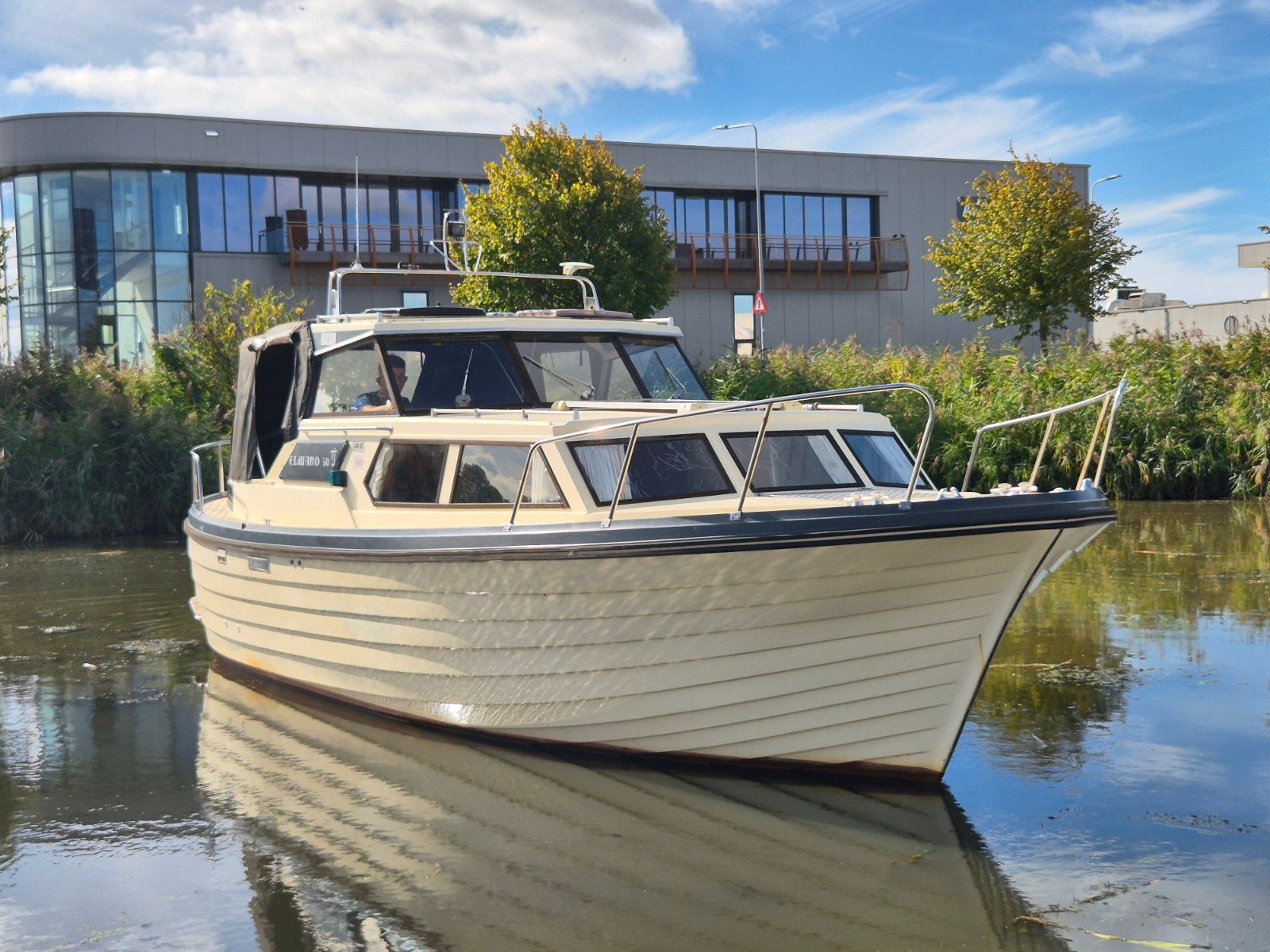 Prachtige Spitsgatter met boegschroef lengte 9,10m, Watersport en Boten, Gebruikt, Elwaro, Ophalen of Verzenden, Polyester