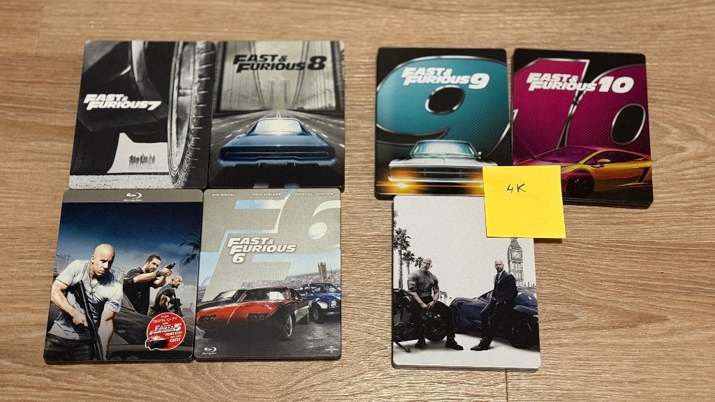 STEELBOOK ->> Fast and Furious saga (ook los), Cd's en Dvd's, Blu-ray, Ophalen of Verzenden, Zo goed als nieuw, Actie