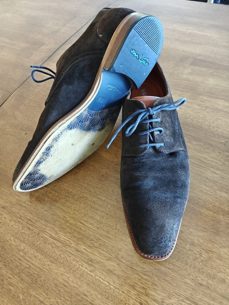 van Lier Schoenen  Suède maat 44/ 9.5, Bruin, Verzenden, Van Lier, Zo goed als nieuw