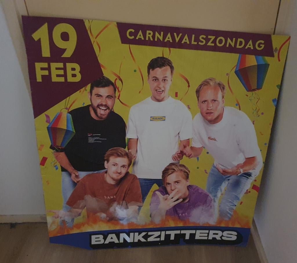 Bankzitters Carnavalsposter -  Verzamelobject, Verzamelen, Ophalen, Deurposter of groter, Overige onderwerpen, Rechthoekig Staand