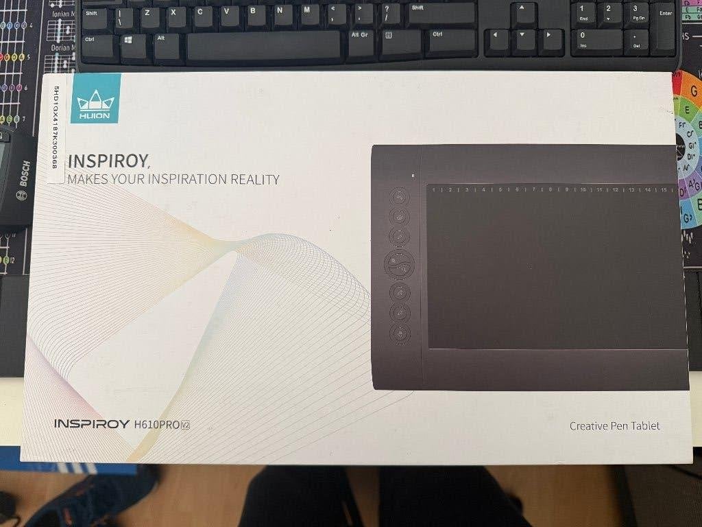 INSPIROY H610PRO V2 Creative Pen Tablet, Multi-touch, Ophalen of Verzenden, Zo goed als nieuw, Bedraad