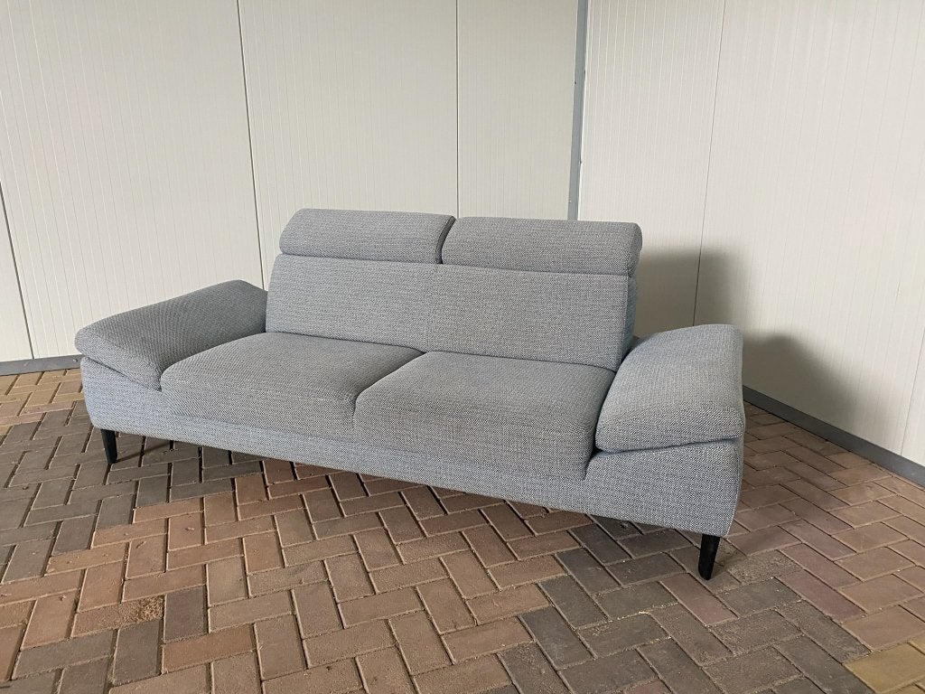 Montèl Grijze 3-zitsbank-Premium Nederlands design, Minder dan 75 cm, Tweepersoons, Ophalen of Verzenden, Zo goed als nieuw