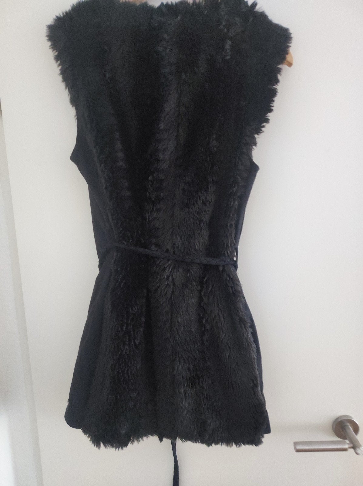 Vila Timmina Waistcoat - Zwart Gevoerd Gilet met Koord, Maat 38/40 (M), Zwart, Vila, Ophalen of Verzenden