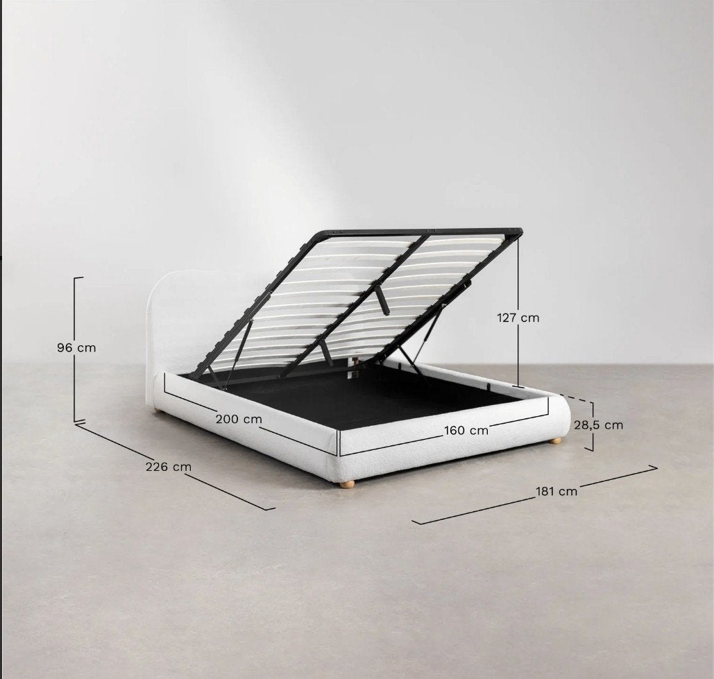 Modern boxspring bed 160x200 cm met opbergruimte, Ophalen, Tweepersoons, Zo goed als nieuw, 200 cm