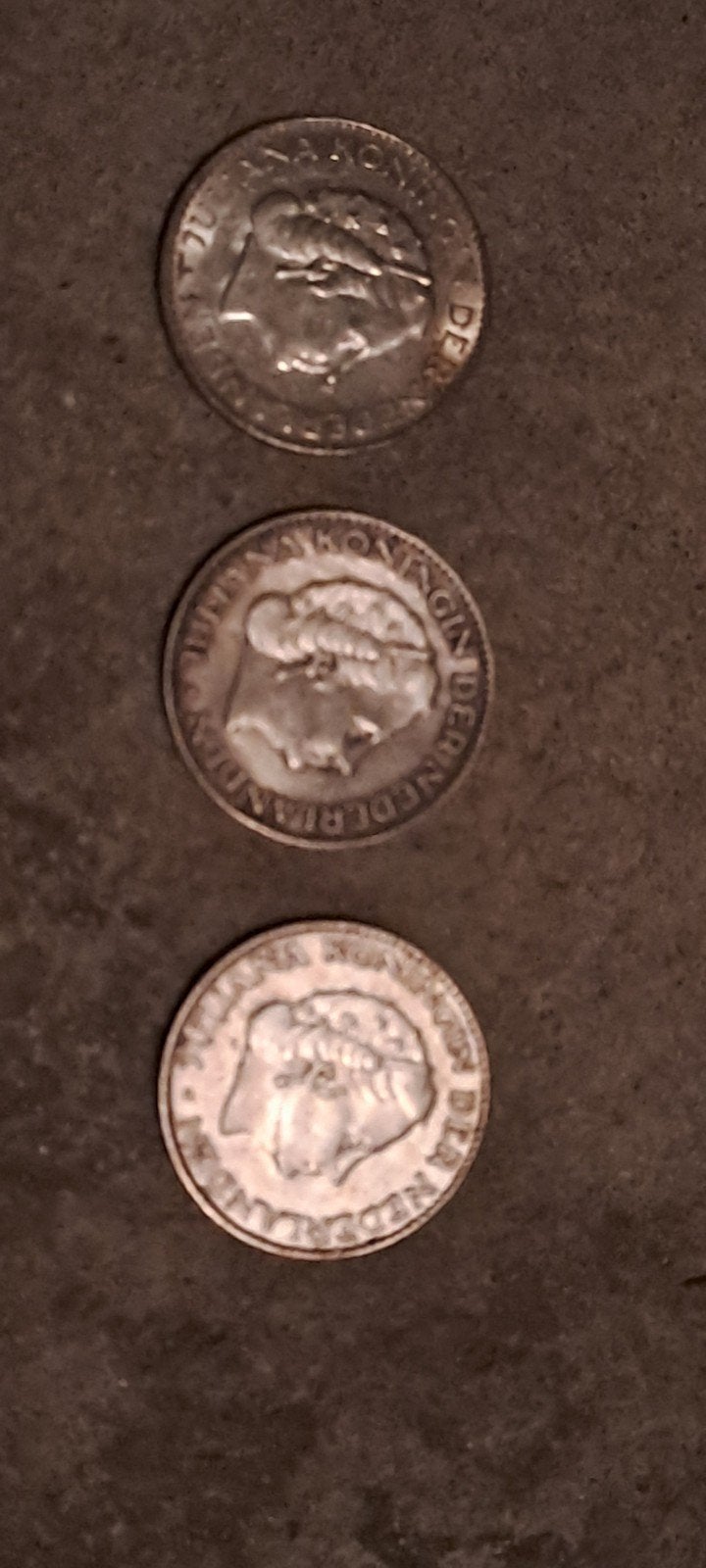 3 zilveren guldens 1955 1957 en 1964, Ophalen of Verzenden, Koningin Juliana, 1 gulden