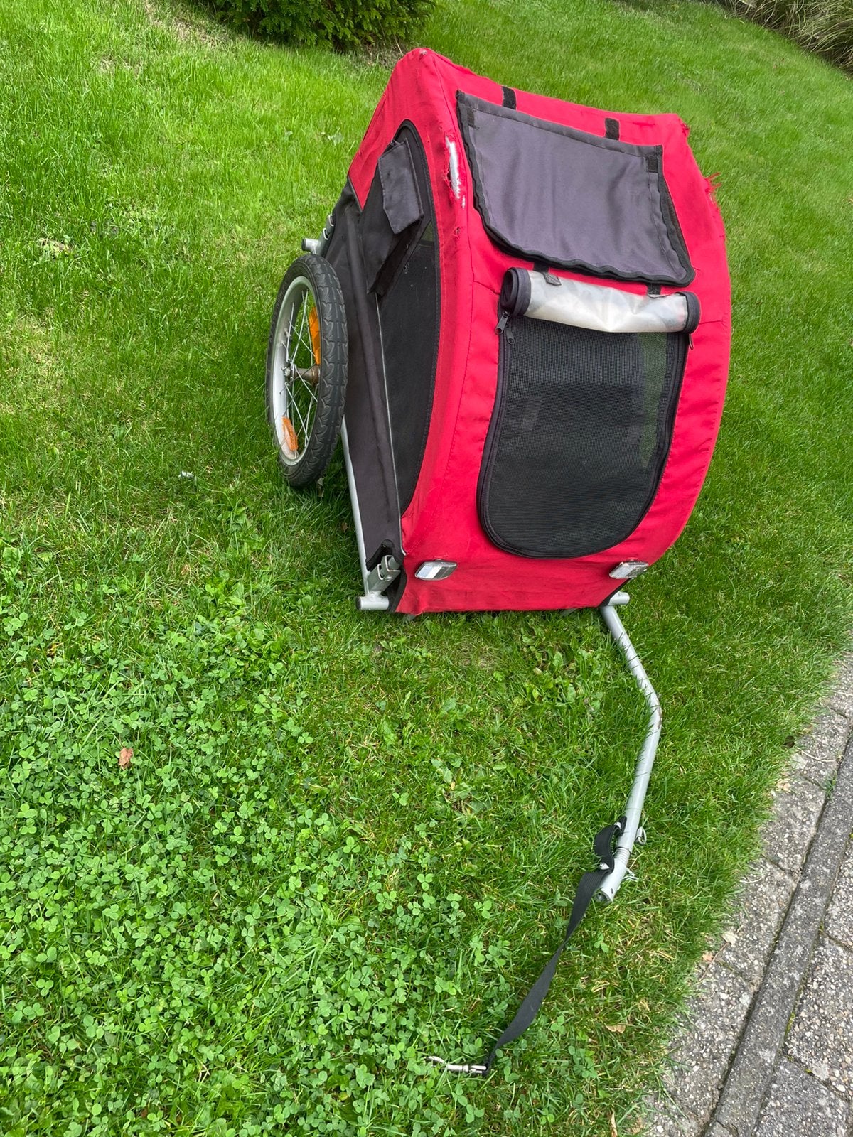 Stevige trixie fietskar maat M  voor achter de fiets., Dieren en Toebehoren, Honden-accessoires, Ophalen, Gebruikt, Hondenfietskar