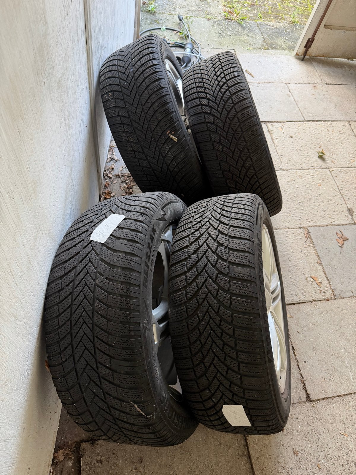 Bridgestone Blizzak LM005 winterbanden met velgen 19 inch, Gebruikt, 255 mm, Banden en Velgen, Winterbanden