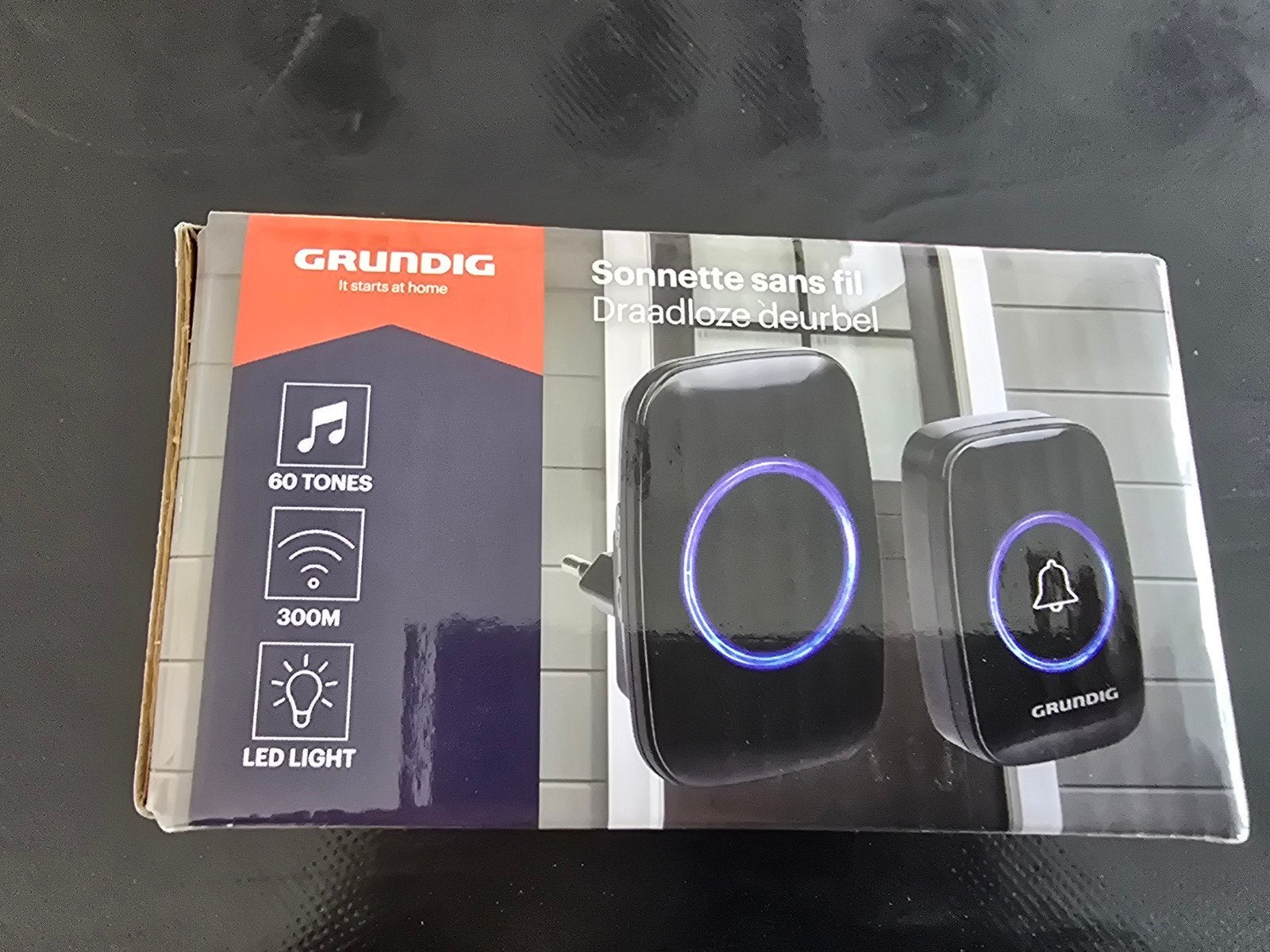 Draadloze Deurbel (Grundig) plug-in ontvanger, 60 Melodieën, Ophalen of Verzenden, Nieuw, Draadloos