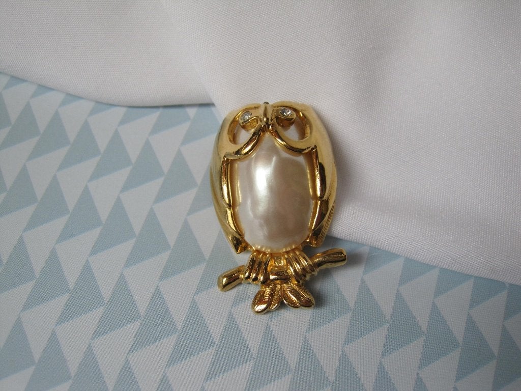Broche  uil / Marvella, Verzenden, Zo goed als nieuw, Overige kleuren, Overige materialen