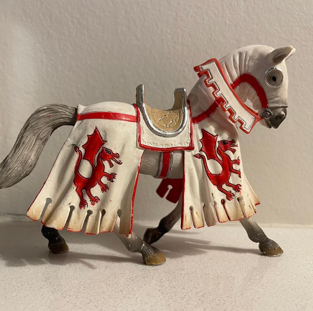 Schleich ridder paard, Verzenden, Zo goed als nieuw, Paard, Beeldje of Figuurtje