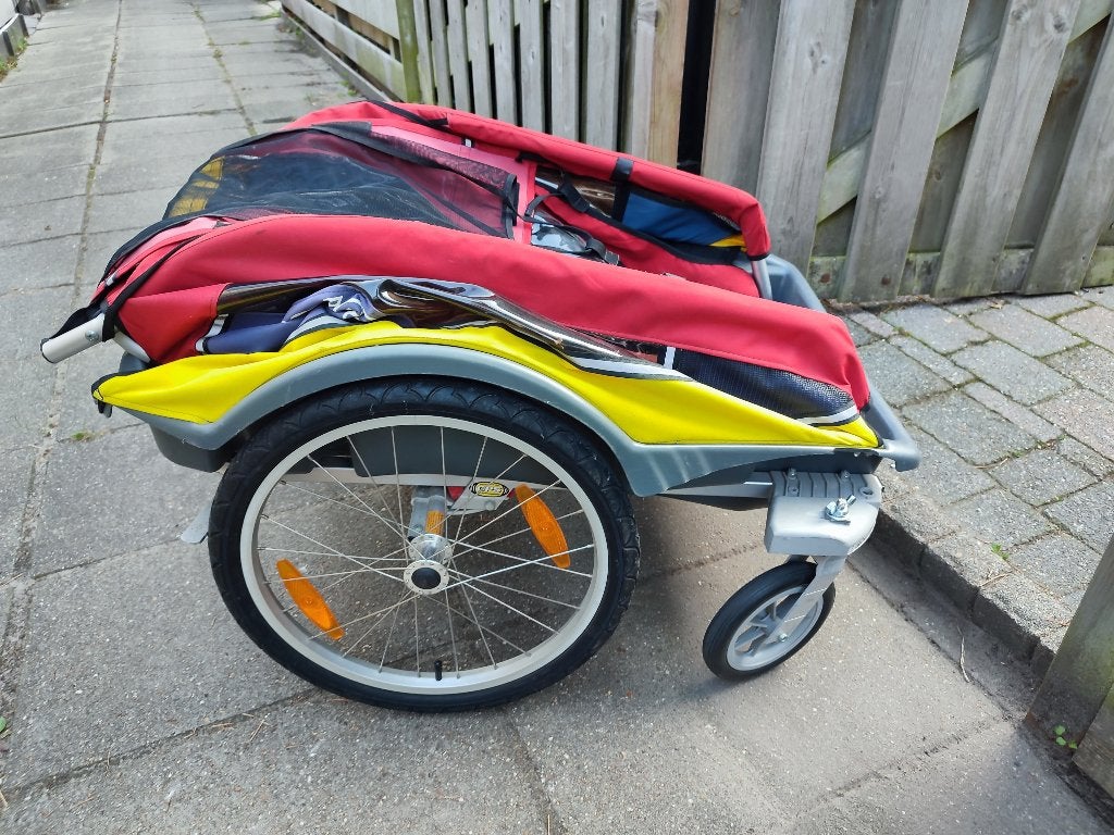 Thule Chariot fietskar (2-zits), Fietsen en Brommers, Fietsaccessoires | Aanhangers en Karren, Ophalen, Gebruikt, Opvouwbaar, 40 tot 60 kg