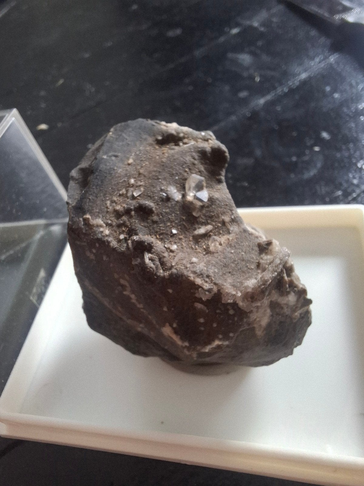 Kwarts kristallen – Rémuzat Drôme Frankrijk – oud mineraal, Ophalen of Verzenden