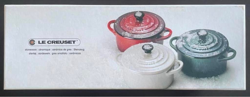 Le Creuset set van 3 mini-stoofpotjes, Limited Edition, Huis en Inrichting, Keuken | Potten en Pannen, Ophalen, Nieuw, Overige materialen