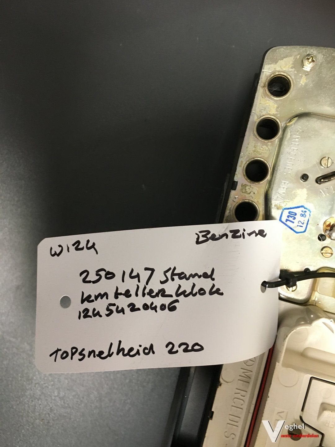 Mercedes W124    1984   Benzine    124 542 0406      Km Tell, Gebruikt, -, -, Ophalen of Verzenden
