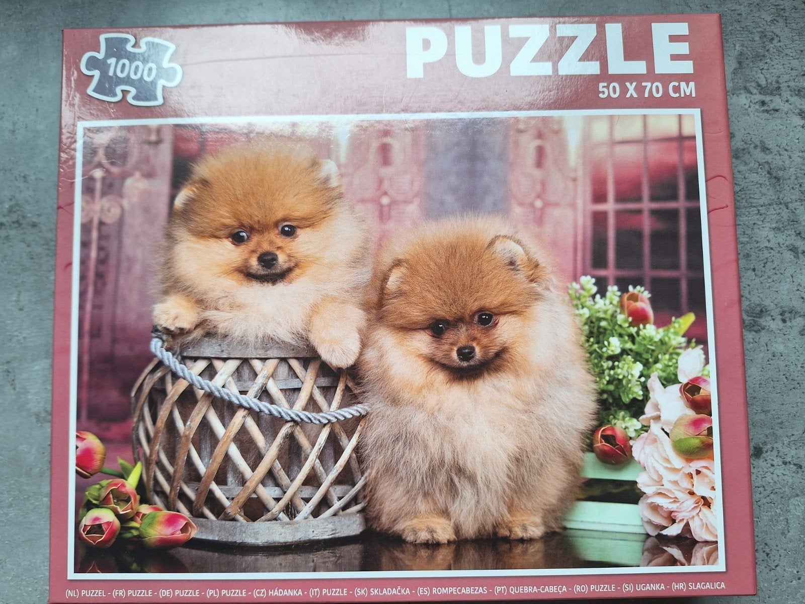 Puzzel 1000 stukjes met schattige puppy's, Ophalen of Verzenden, 500 t/m 1500 stukjes, Zo goed als nieuw, Legpuzzel