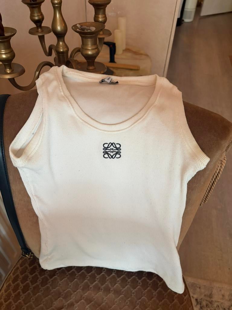 LOEWE Tanktop white, Kleding | Dames, Tops, Ophalen of Verzenden, Zo goed als nieuw, Wit, Zonder mouw