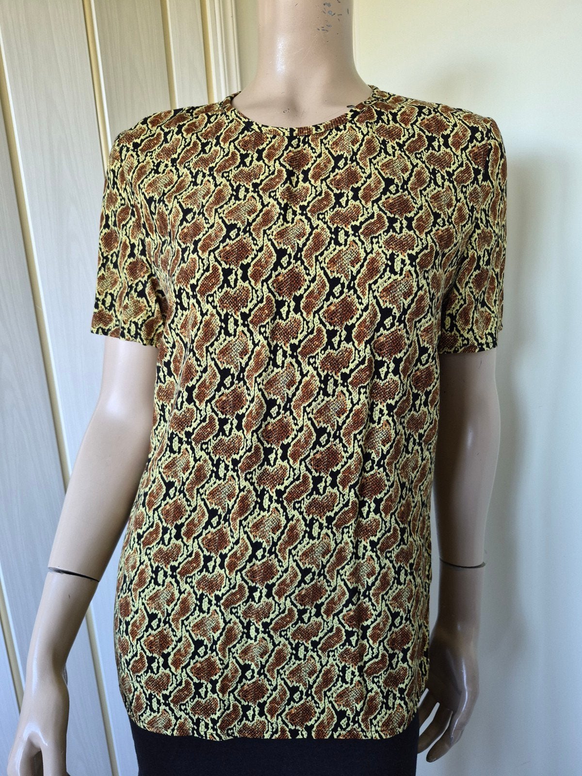 Samsoe Samsoe herdis shirt snake maat S/36, Geel, Ophalen of Verzenden, Zo goed als nieuw, Korte mouw