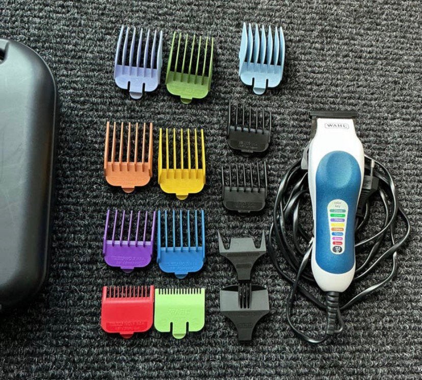 Wahl haar tondeuse, met verschillende opzet kammen, Ophalen of Verzenden, Zo goed als nieuw, Tondeuse
